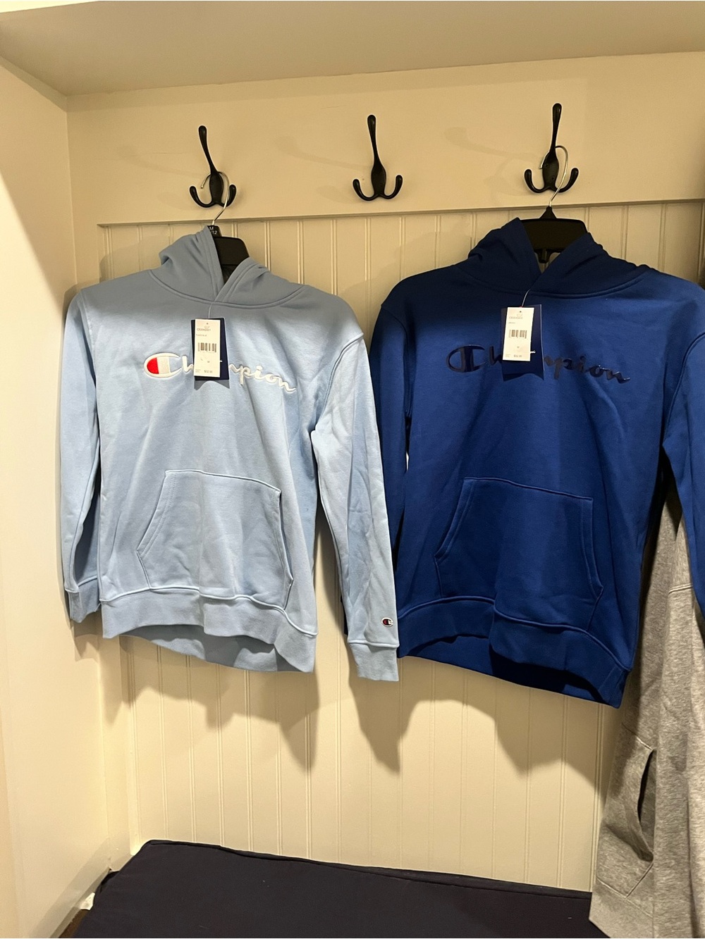 Champion Kid’s Boy’s Pullover Hoodie lot of 2 - Light Dark Blue New! Size 10/12